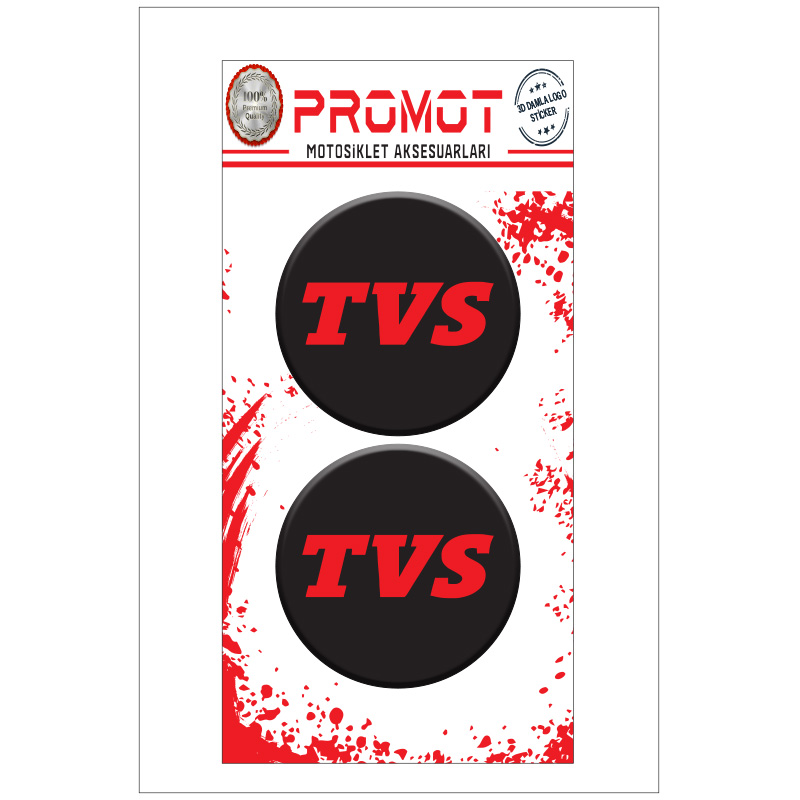 TVS 3D KABARTMALI DAMLA LOGO STİCKER 5cm 01