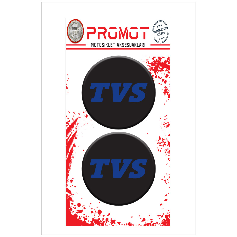 TVS 3D KABARTMALI DAMLA LOGO STİCKER 5cm 03