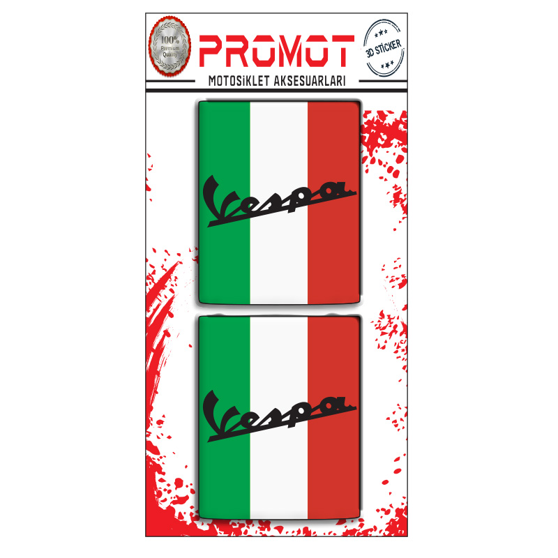 VESPA 3D DAMLA LOGO 2 Lİ  STİCKER 13