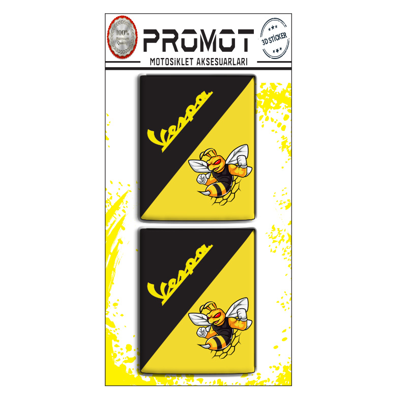 VESPA 3D DAMLA LOGO 2 Lİ  STİCKER 2