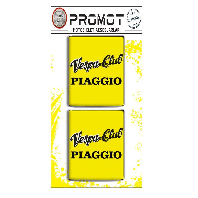 VESPA 3D DAMLA LOGO 2 Lİ  STİCKER 6