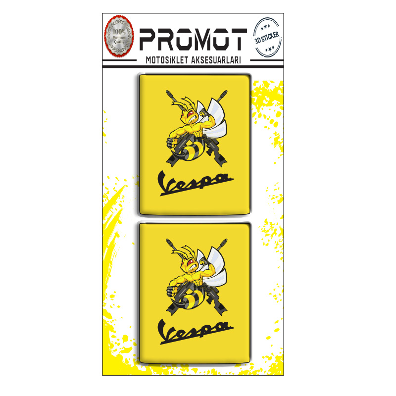 VESPA 3D DAMLA LOGO 2 Lİ  STİCKER 8