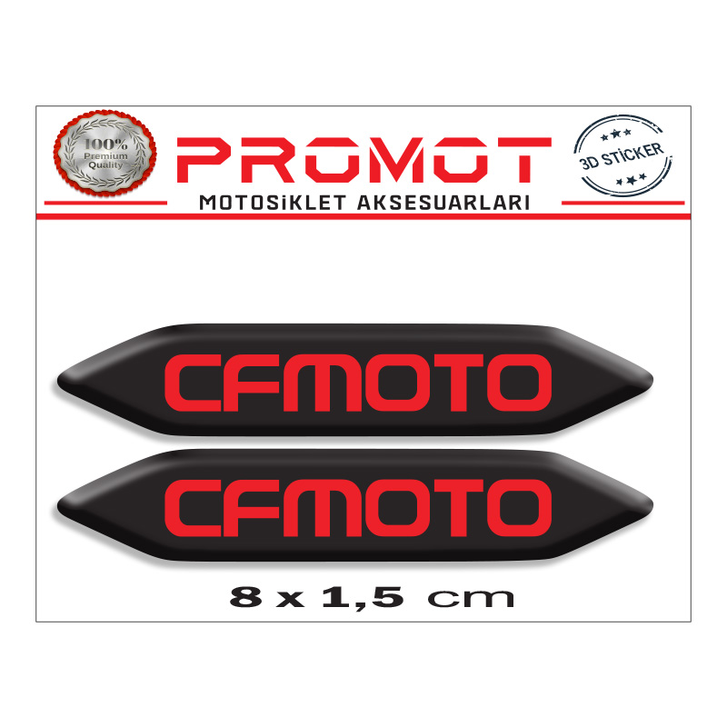 CF MOTO 3D KABARTMALI 2'Lİ DAMLA STİCKER 005