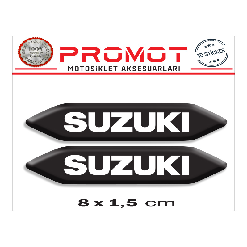 SUZUKİ 3D KABARTMALI 2'Lİ DAMLA STİCKER 002